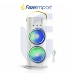 Ventilador Doble Cabezal Portátil Recargable – Humidificador con Luces