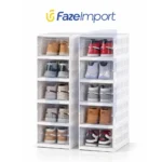 Zapatera Plegable 6 Pisos Blanco